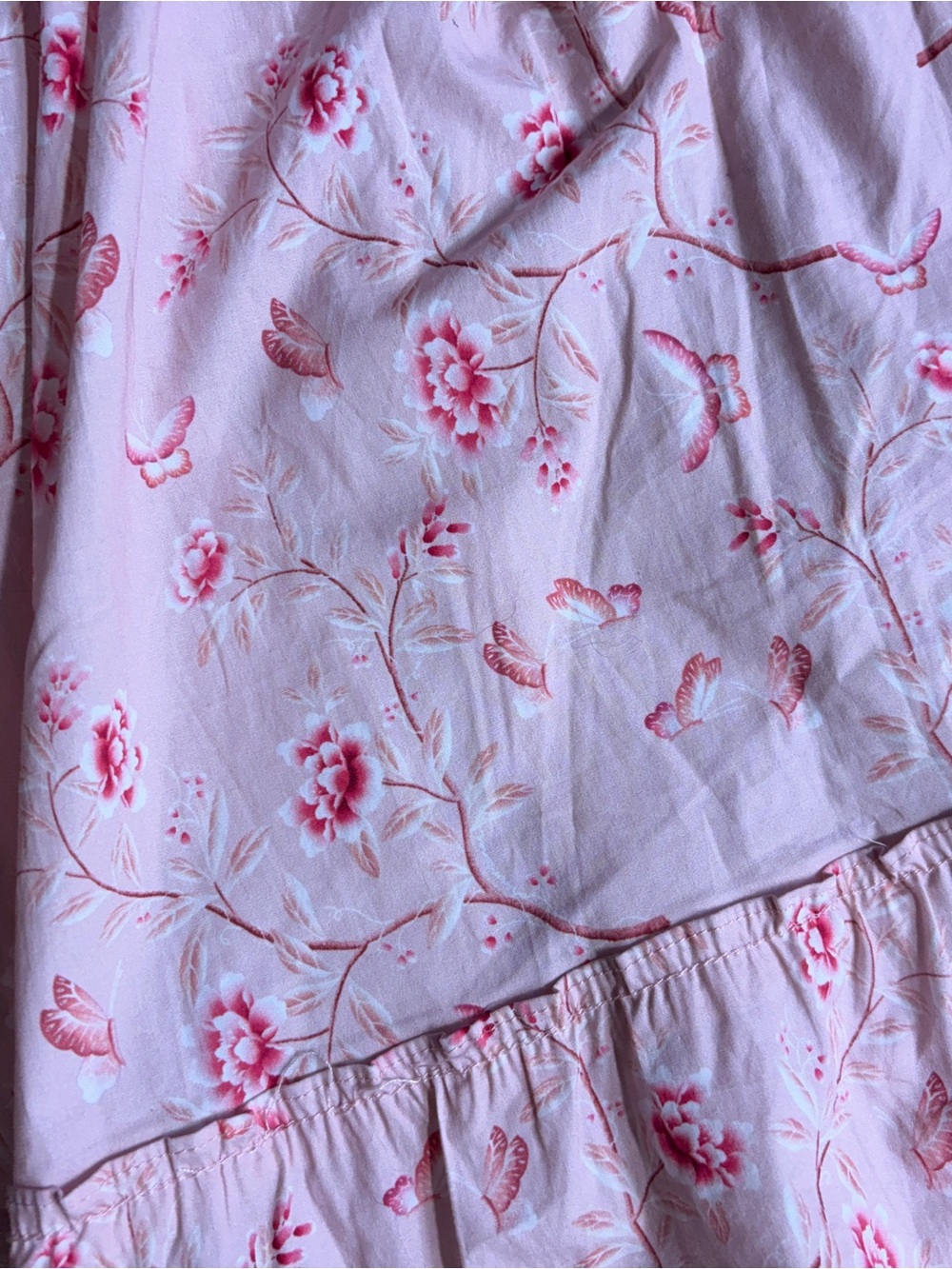 Hill House Nap Dress in Bridgerton Pink Floral Smocked Ruffle Tiered Small - Picture 9 of 11